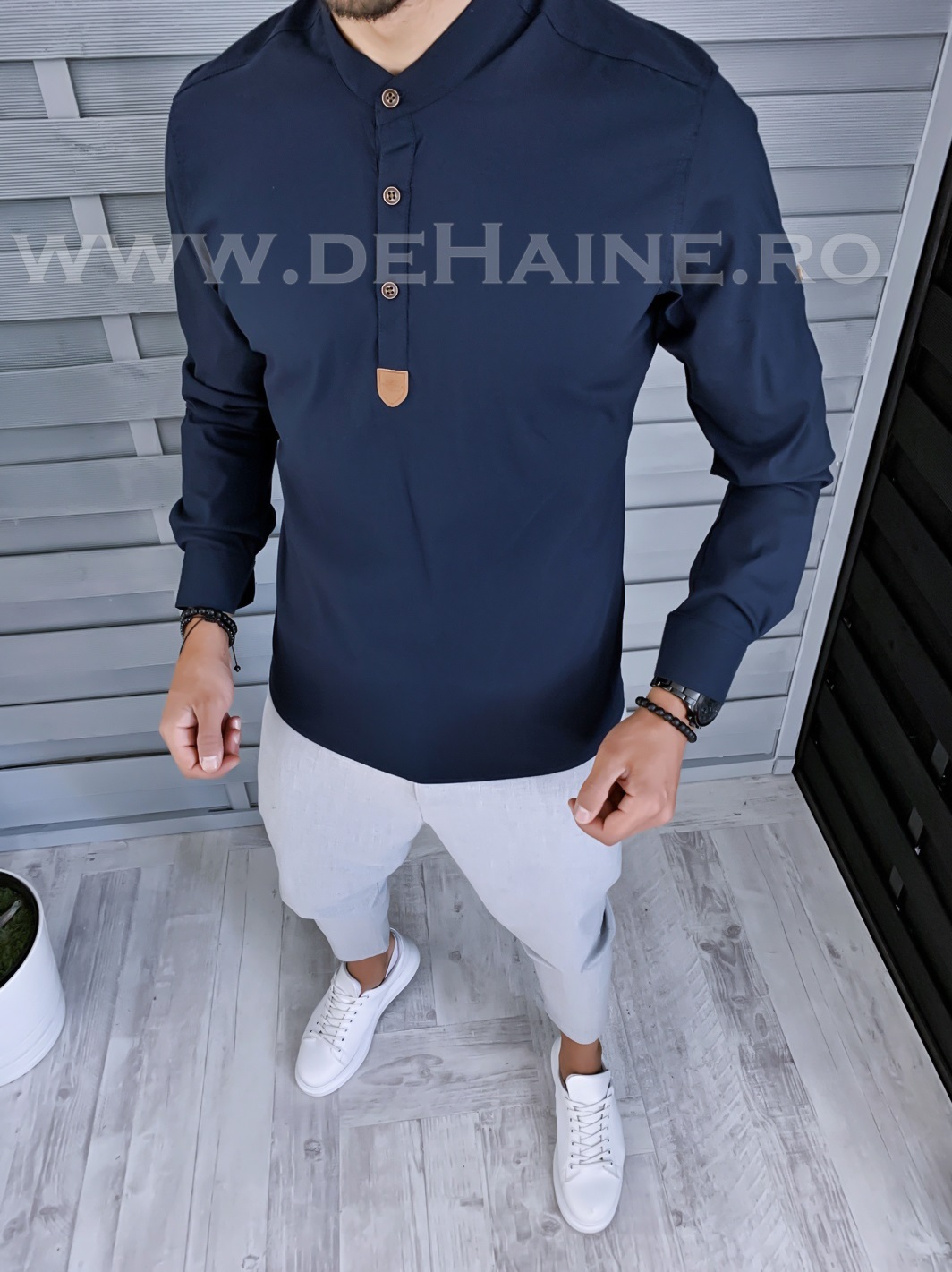 Camasa barbati bleumarin slim fit b1338 *